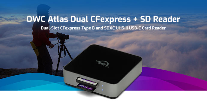 owc atlas dual cfx and sd reader banner