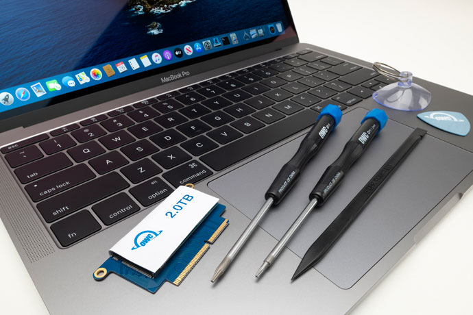 OWC Aura Pro NT Kit Aggiornamento SSD NVMe 1TB Per MacBook Pro 13 Non Touch Bar (2016-2017) Con Strumenti