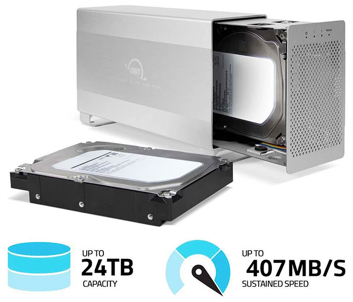 owc mercury elite pro dual capacity and 407mbs