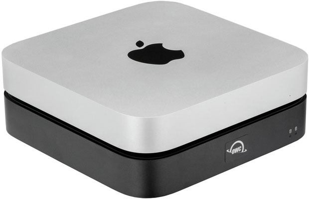 owc ministack stx mac mini stacked front view