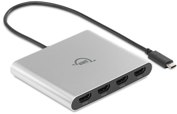 owc usbc quad hdmi display adapter right facing