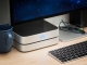 OWC miniStack STX silver desk Mac mini